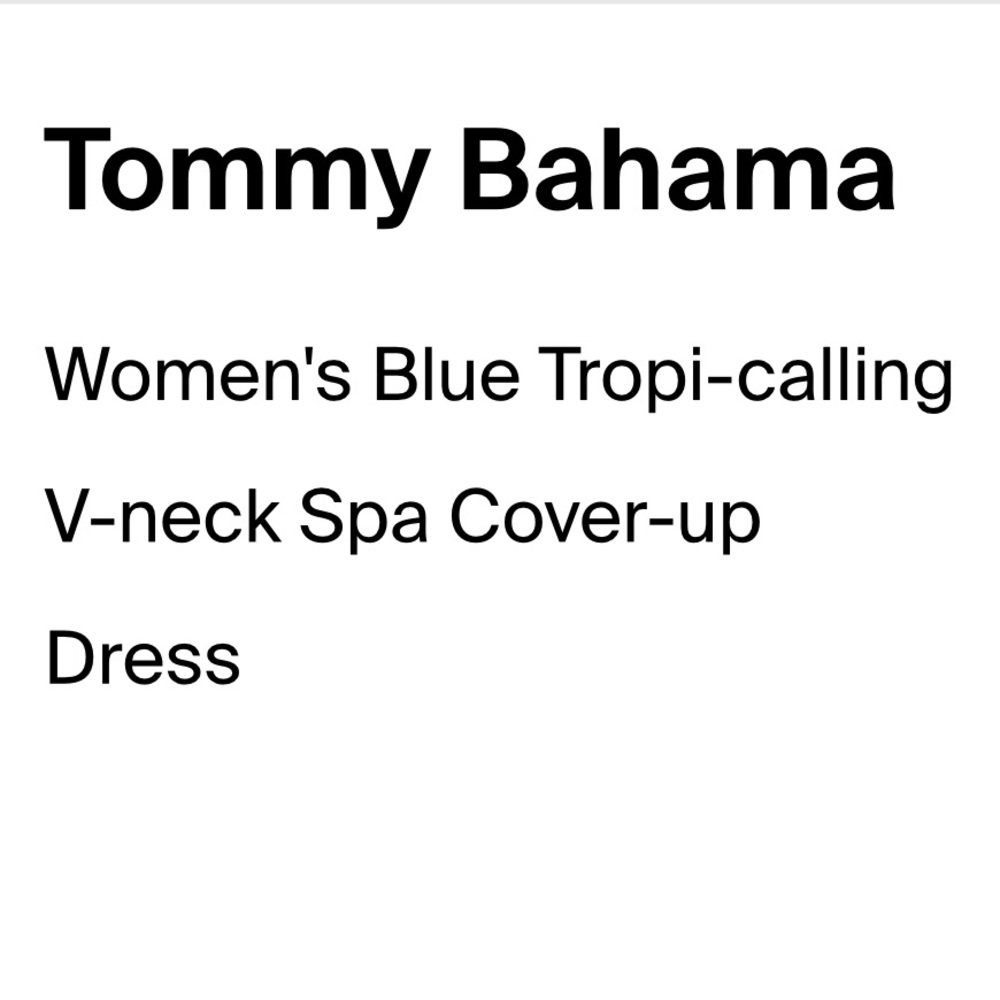 Tommy Bahama blue tropi- calling spa covers up dress size L - Picture 3 of 13
